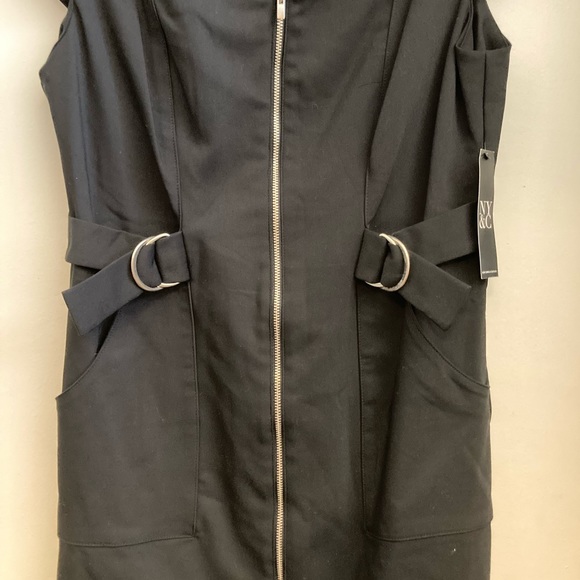 NY & Co Black Zipper Dress NWT - Picture 5 of 9